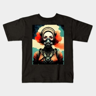 Gasmask Girl Kids T-Shirt